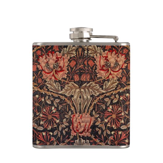 Mooie William Morris Honeysuckle Flask Heupfles (Achterkant)
