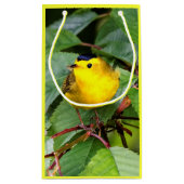 Mooie Wilson's Warbler in de Cherry Tree Klein Cadeauzakje (Achterkant)