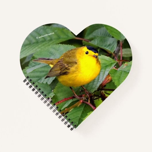 Mooie Wilson's Warbler in de Cherry Tree Notitieboek (Voorkant)
