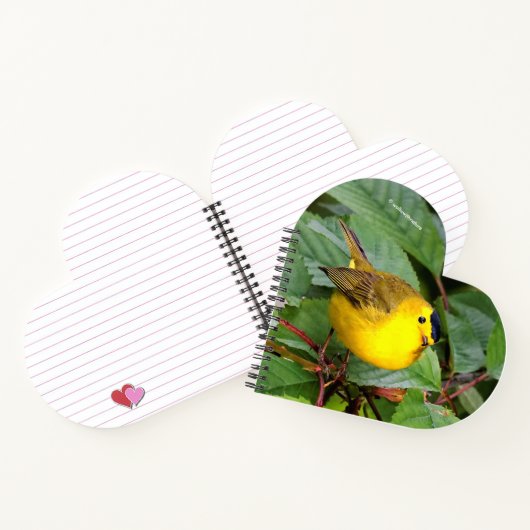 Mooie Wilson's Warbler in de Cherry Tree Notitieboek (Binnen)