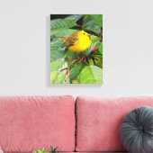 Mooie Wilsons Zanger in de Kersenboom Canvas Afdruk (Insitu (Woonkamer))