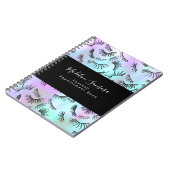 Mooie Wimpertechnicus Pastel Wimpers Doodles Notitieboek (Linkerzijde)