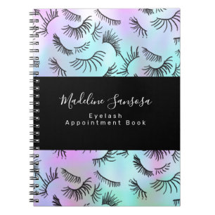 Mooie Wimpertechnicus Pastel Wimpers Doodles Notitieboek