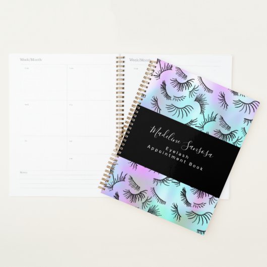 Mooie Wimpertechnicus Pastel Wimpers Doodles Planner (Display)