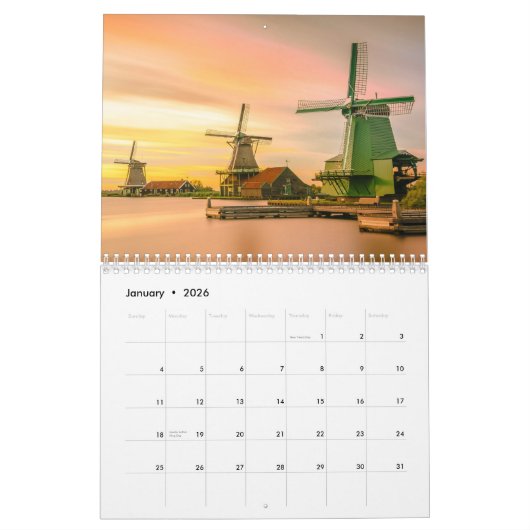 Mooie windmolens 2025 kalender (Jan 2026)