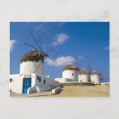 Mooie windmolens op het eiland Mykonos, Briefkaart (Voorkant)