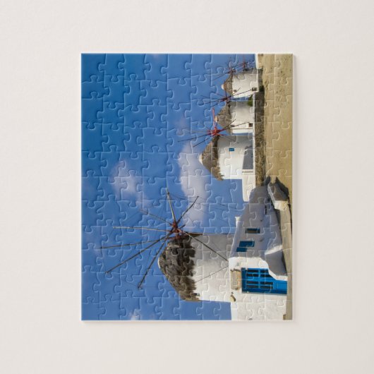 Mooie windmolens op het eiland Mykonos, Legpuzzel (Verticaal)