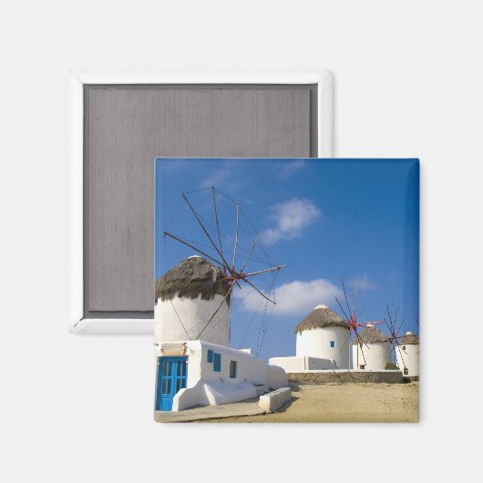 Mooie windmolens op het eiland Mykonos, Magneet (Voorkant / Achterkant)