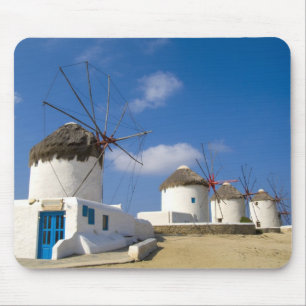 Mooie windmolens op het eiland Mykonos, Muismat