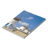Mooie windmolens op het eiland Mykonos, Notitieblok (Linkerzijde)
