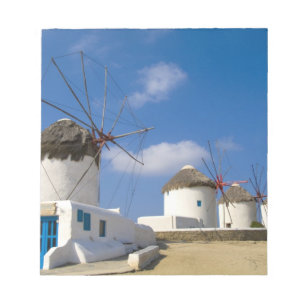 Mooie windmolens op het eiland Mykonos, Notitieblok