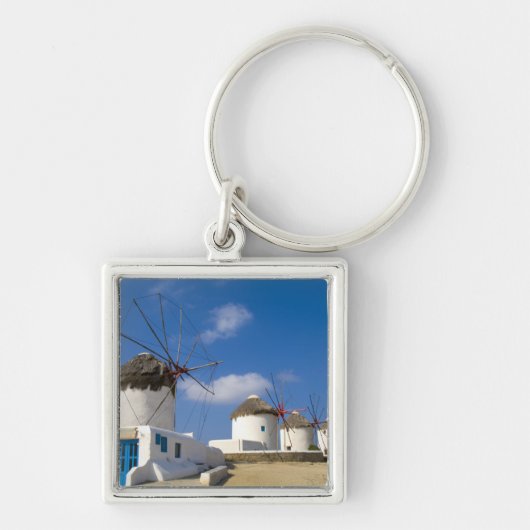 Mooie windmolens op het eiland Mykonos, Sleutelhanger (Voorkant)