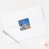 Mooie windmolens op het eiland Mykonos, Vierkante Sticker (Envelop)