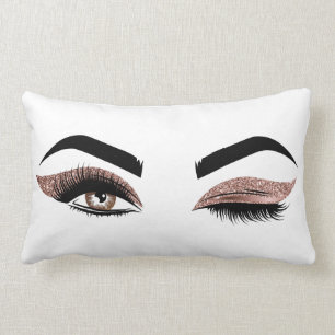 Mooie Wink Eye Lange wimpers Make-up Artist Kussen