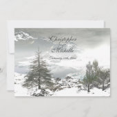 Mooie winter berg bruiloft kaart (Voorkant)