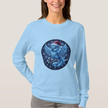 Mooie Winter Blauwe Vogel Kerstman Hoed Ornament