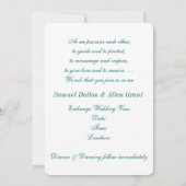 Mooie, winter bruiloft uitnodiging (Achterkant)