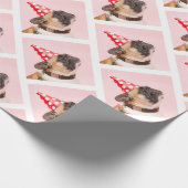 Mooie Winter Feestdagen Pet Lovers Dog Foto Cadeaupapier (Hoek)