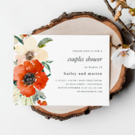 Mooie Winter Floral Wedding Couples Shower Kaart