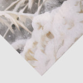 Mooie Winter Fox Decoupage Tissue Papier (Detail)