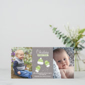 Mooie winter handschoenen aangepaste foto Kerst ma Feestdagenkaart (Staand voorkant)