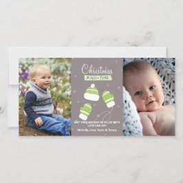 Mooie winter handschoenen aangepaste foto Kerst ma Feestdagenkaart