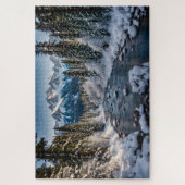 Mooie winter in de bergen legpuzzel (Verticaal)
