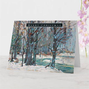 Mooie Winter in Kleurrijke Kunst Kaart