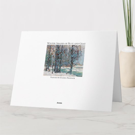 Mooie winter in kleurrijke kunst kaart (Achterkant)