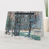 Mooie winter in kleurrijke kunst kaart (Voorkant)