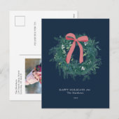 Mooie Winter Krans Familie Vakantie Ansichtkaart Feestdagenkaart (Voorkant / Achterkant)