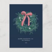 Mooie Winter Krans Familie Vakantie Ansichtkaart Feestdagenkaart (Voorkant)