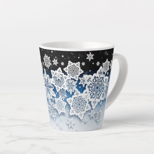 Mooie Winter Latte Mok! Mok (Rechterhoek)