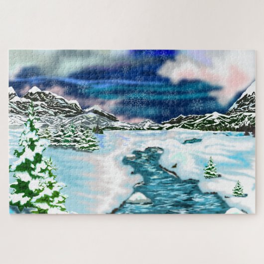 Mooie winter legpuzzel (Horizontaal)