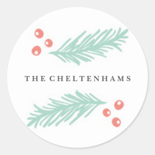 Mooie Winter Lijst Sticker (Voorkant)