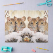 Mooie Winter Muizen Decoupage Tissue Paper Tissuepapier (Craft)