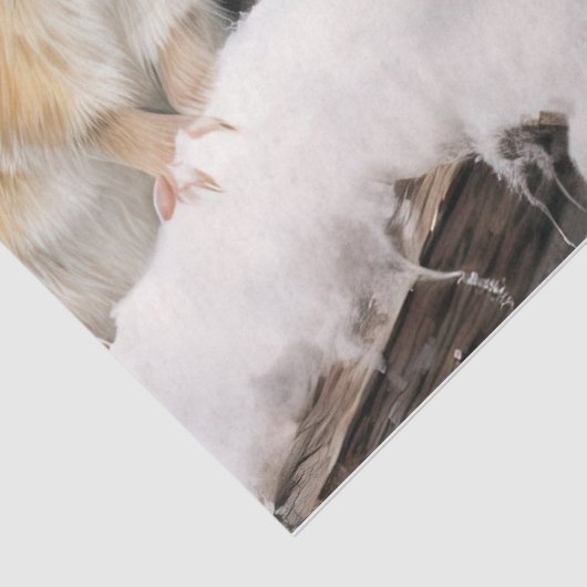 Mooie Winter Muizen & Vos Decoupage Weefselpapier Tissuepapier (Detail)