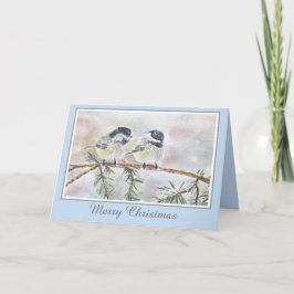 Mooie winter natuur vogel scène kerst feestdagen kaart