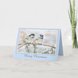 Mooie winter natuur vogel scène kerst feestdagen kaart
