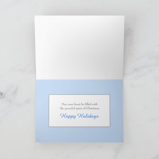 Mooie winter Natuur vogelscène kerst Feestdagen Kaart (Binnen)