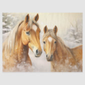 Mooie Winter Palominos Decoupage Tissue Papier (Voorkant)