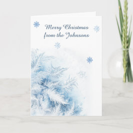 Mooie Winter Rijp Kerstmis Feestdagen Kaart
