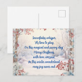 Mooie Winter Seizoen Kerstmis Groeten Feestdagenkaart (Voorkant / Achterkant)