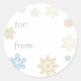 Mooie Winter Sneeuwvlokken Cadeau Naam Label Stick