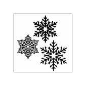 Mooie Winter Sneeuwvlokken Rubberstempel (Afrduk)