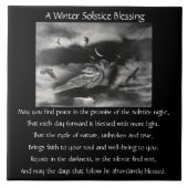 Mooie Winter Solstice Ravens en Crescent Moon Tegeltje (Voorkant)