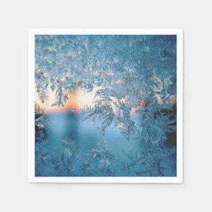 Mooie Winter Vorst Glas Foto Servet