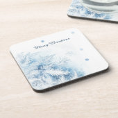 Mooie winter vorst kerst bier onderzetter (Linkerzijde)