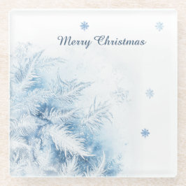 Mooie winter vorst kerst glazen onderzetter