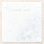 Mooie winter vorst kerst glazen onderzetter (Achterkant)